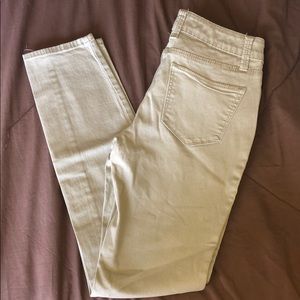 Tan skinny jeans!